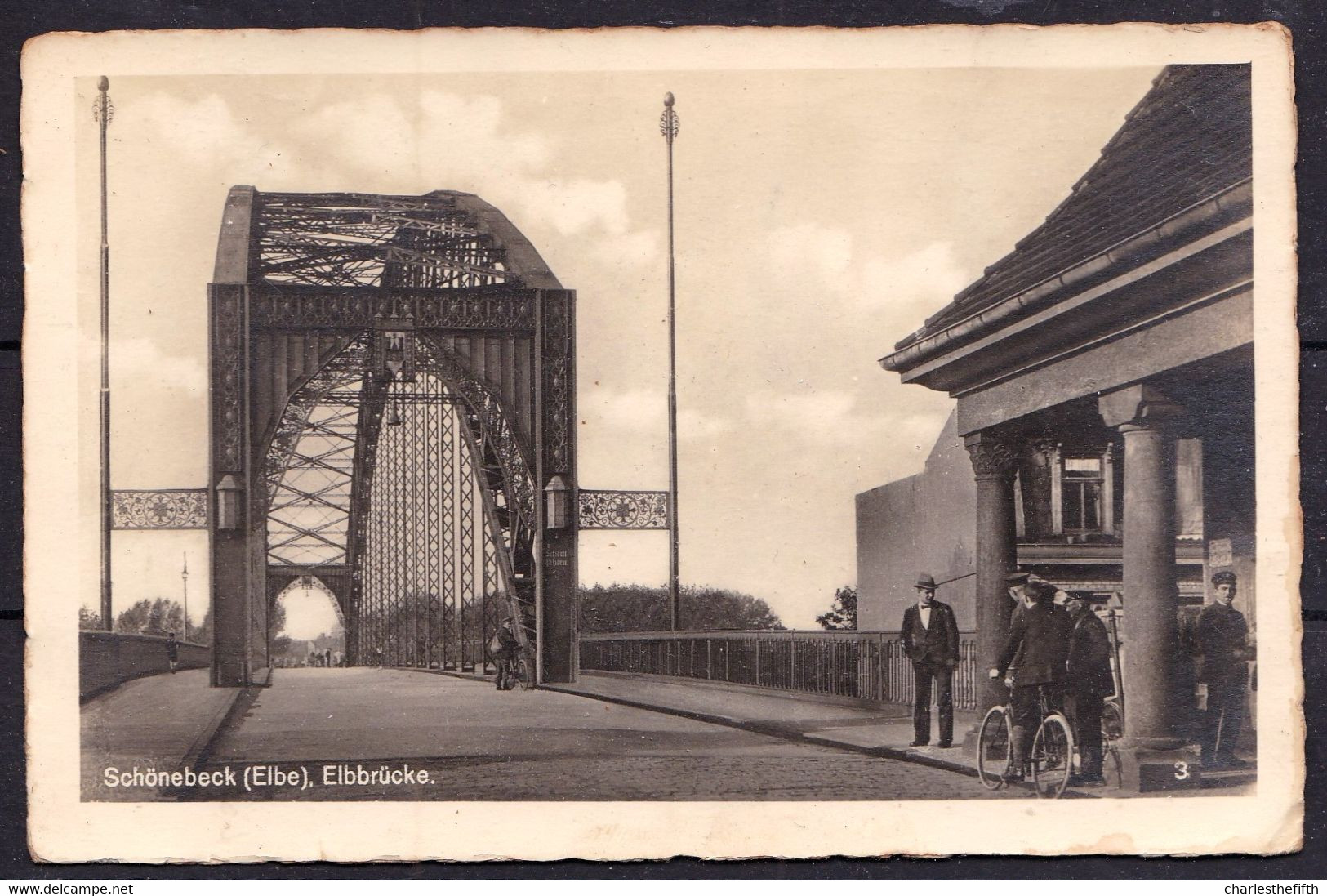 SELTENER ALTE KARTE * SCHÖNEBECK - ELBBRÜCKE Mit Leute * - Schönebeck (Elbe)