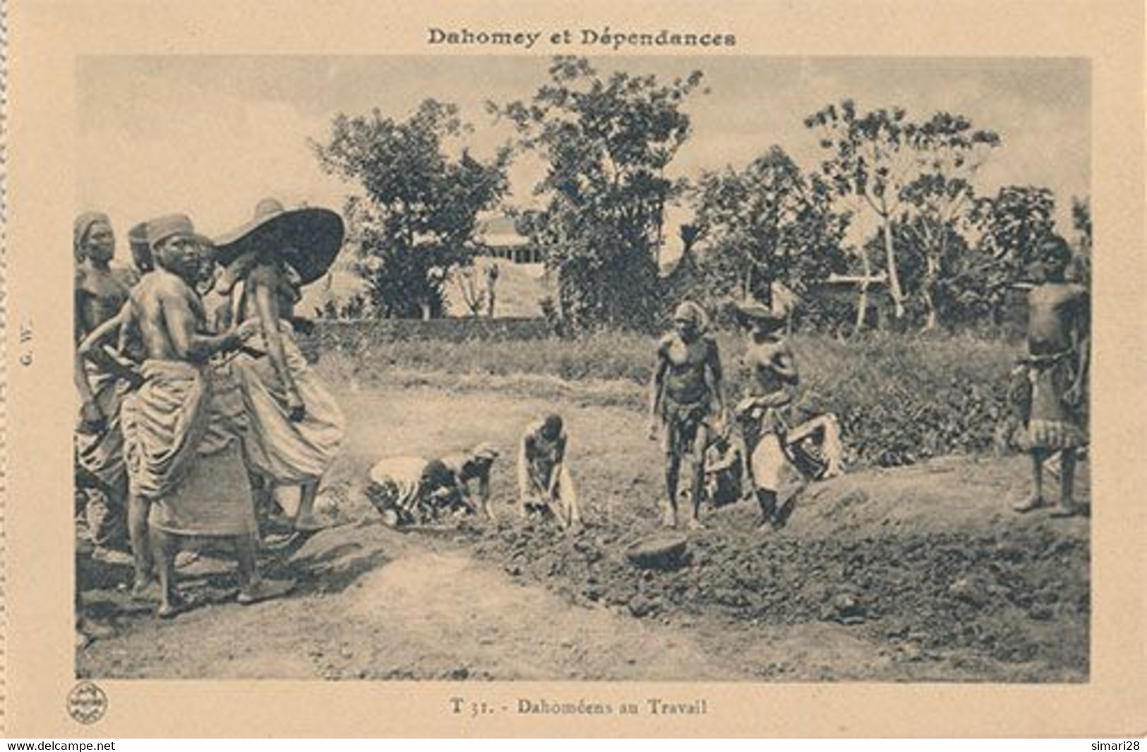 DAHOMEY ET DEPENDANCES - N° 31 - DAHOMEENS AU TRAVAIL (CP DE CARNET) - Dahomey