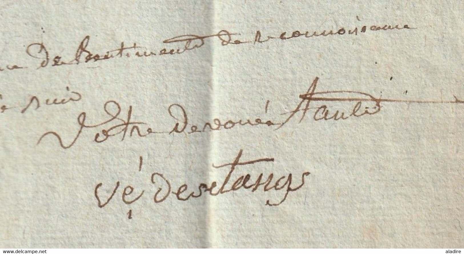 1813 - Rare marque Postale MONTIERENDER, Montier  en Der, Haute Marne sur Lettre pliée avec corresp famil vers Paris