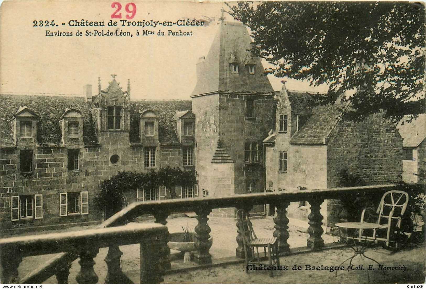 Cléder * Le Château De Tronjoly * Environs De St Pol De Léon , à Mme De Penhoat - Cléder