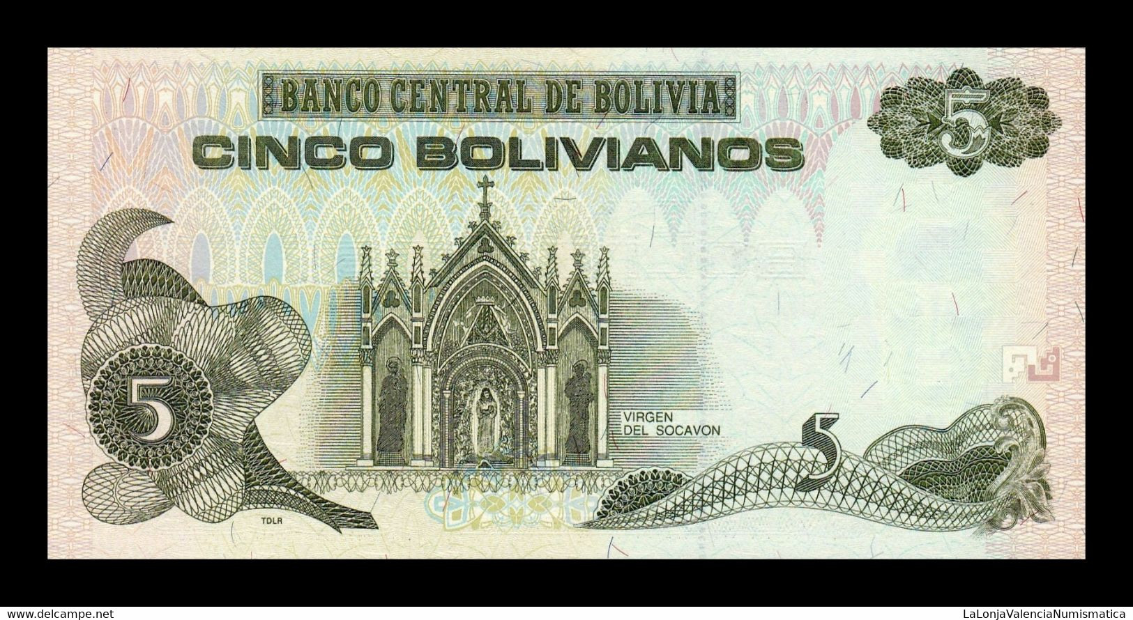 Bolivia 5 Bolivianos L.1986 (1995-1996) Pick 217 Serie D Low Serial SC UNC - Bolivie