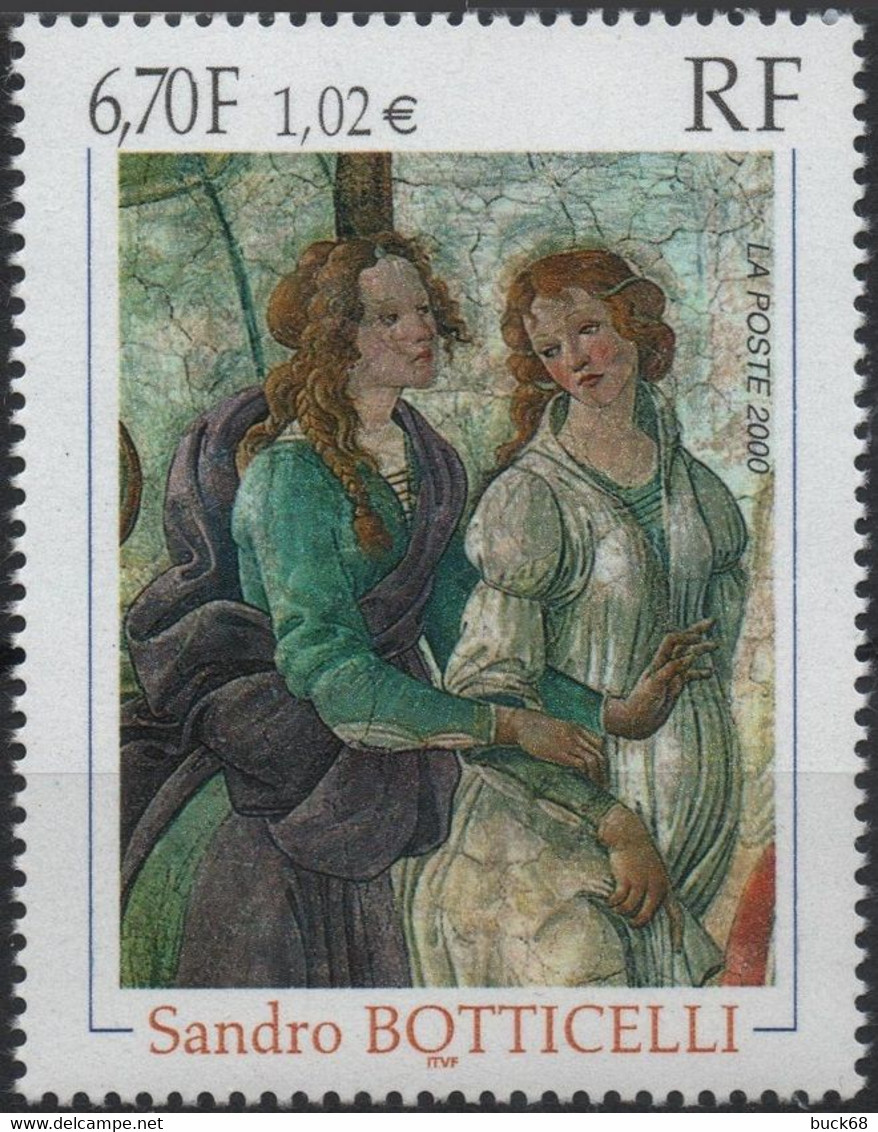 FRANCE Poste 3301 ** MNH Tableau Peintre Sandro Botticelli Vénus Et Les Grâces  2000 - Unused Stamps