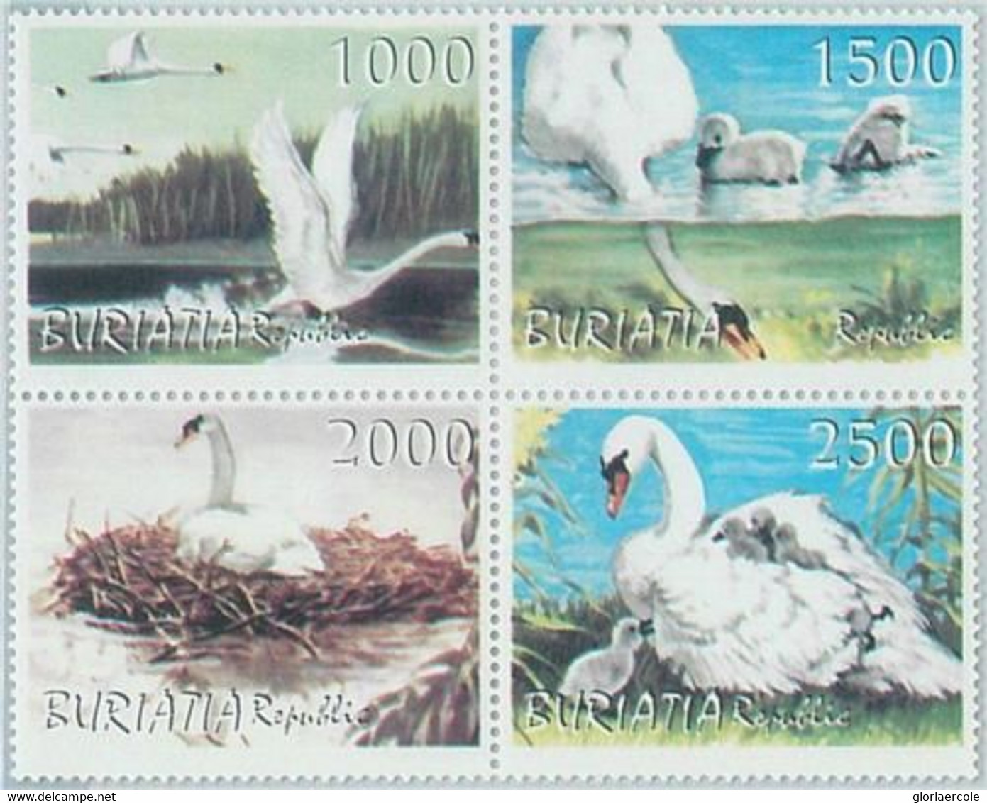 M2255- RUSSIAN STATE, STAMP SET: Swans, Birds - Swans