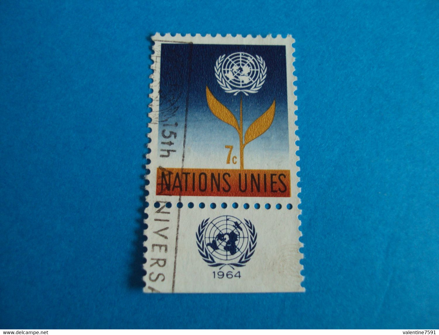 1964- NATIONS UNIES " New York " - Oblitéré N° 122 Bord De Feuille   -  Net   2 - Oblitérés