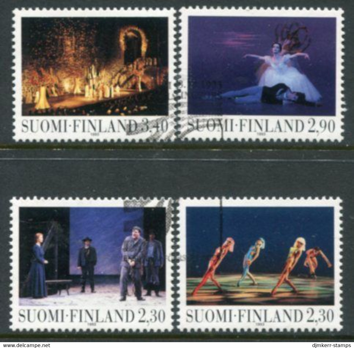 FINLAND 1993 Opening Of Opera House Singles Ex Block  Used.  Michel  1229-32 - Usati