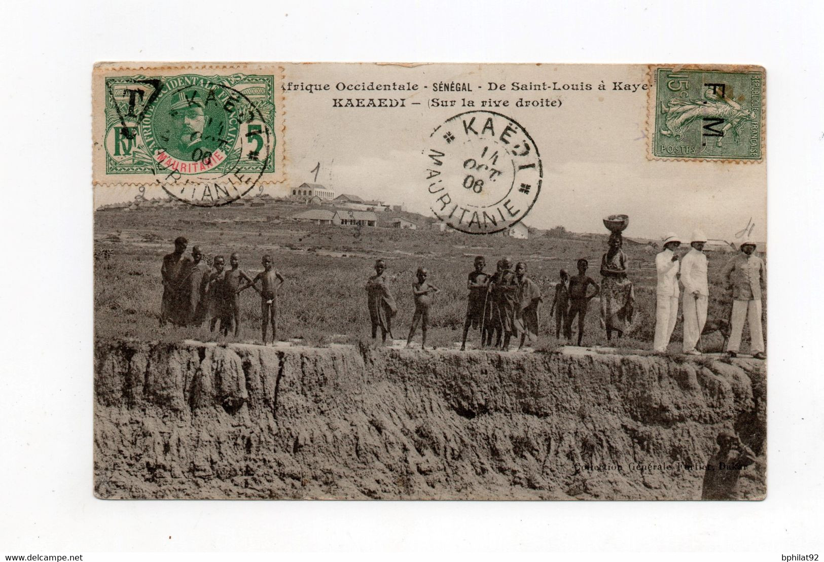 !!! MAURITANIE, TAXE N°1 SUR CPA DE 1906, CACHET DE KAEDI POUR GRENOBLE - Briefe U. Dokumente