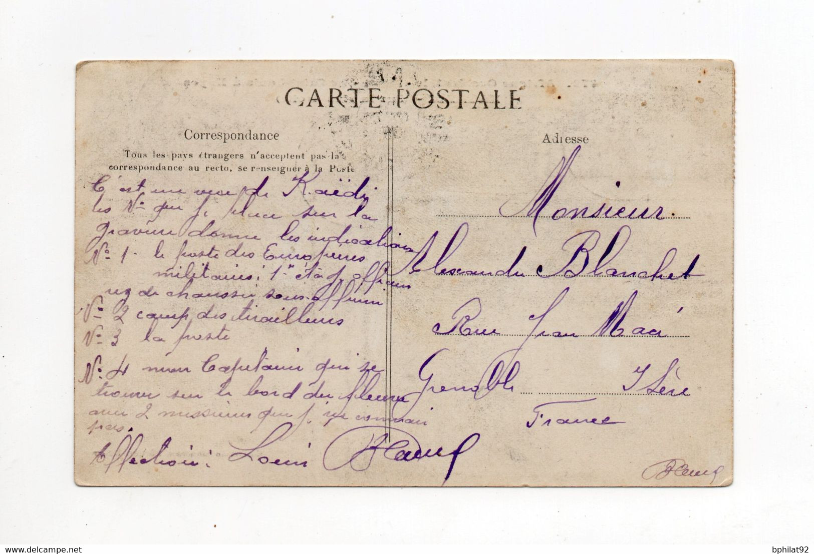 !!! MAURITANIE, TAXE N°1 SUR CPA DE 1906, CACHET DE KAEDI POUR GRENOBLE - Briefe U. Dokumente