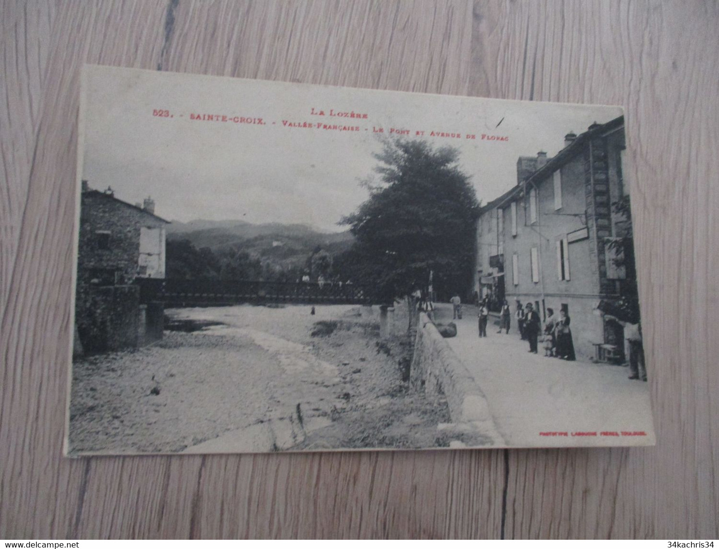 CPA 48 Lozère Saint Croix Vallée Française Le Pont Et Avenue De Florac - Autres & Non Classés