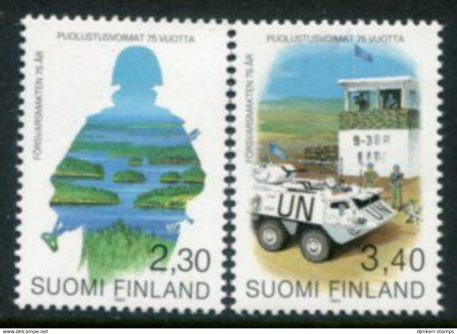 FINLAND 1993 Armed Forces Anniversary MNH / **.  Michel  1215-16 - Neufs
