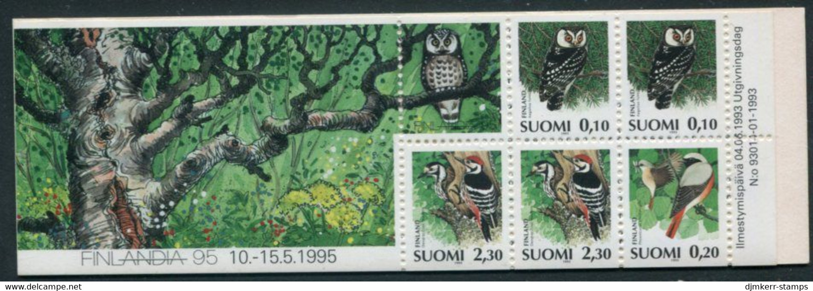 FINLAND 1993 Birds Booklet MNH / **.  Michel  1212-14 - Ongebruikt