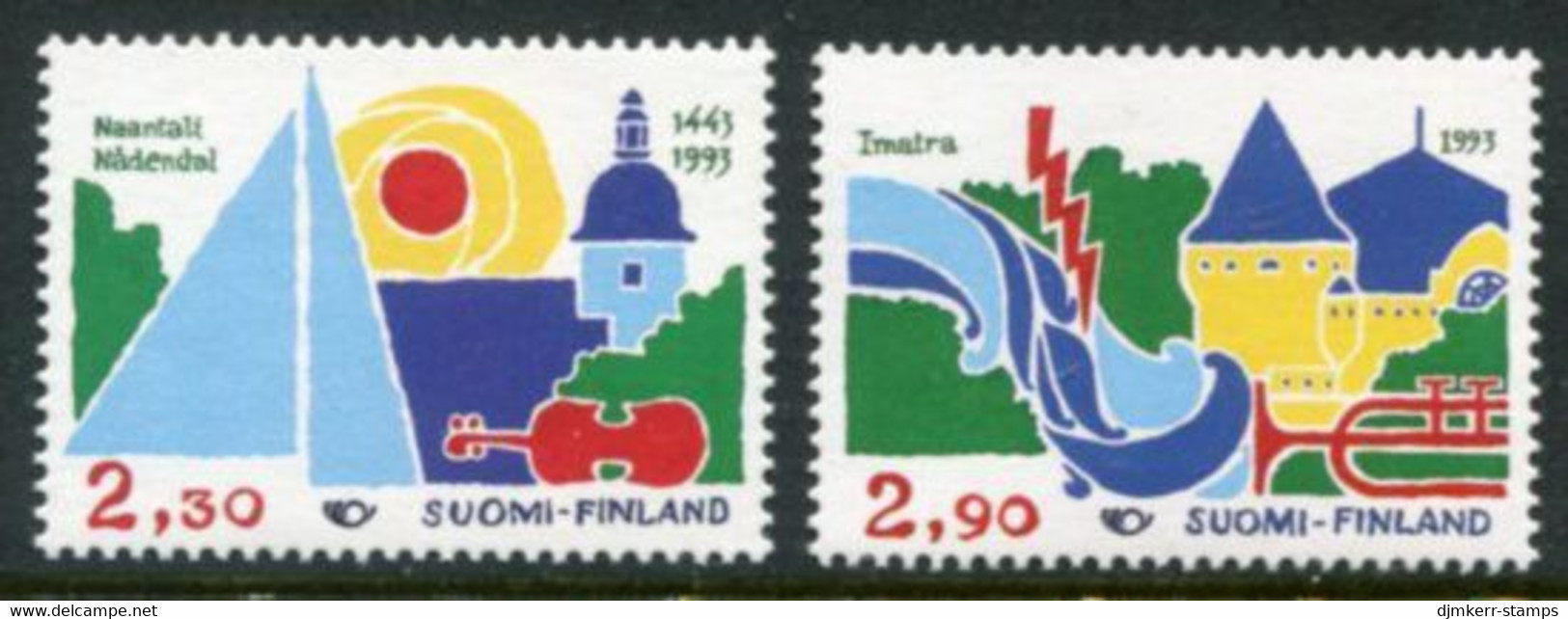 FINLAND 1993 Tourist Attractions MNH / **.  Michel  1210-11 - Ungebraucht