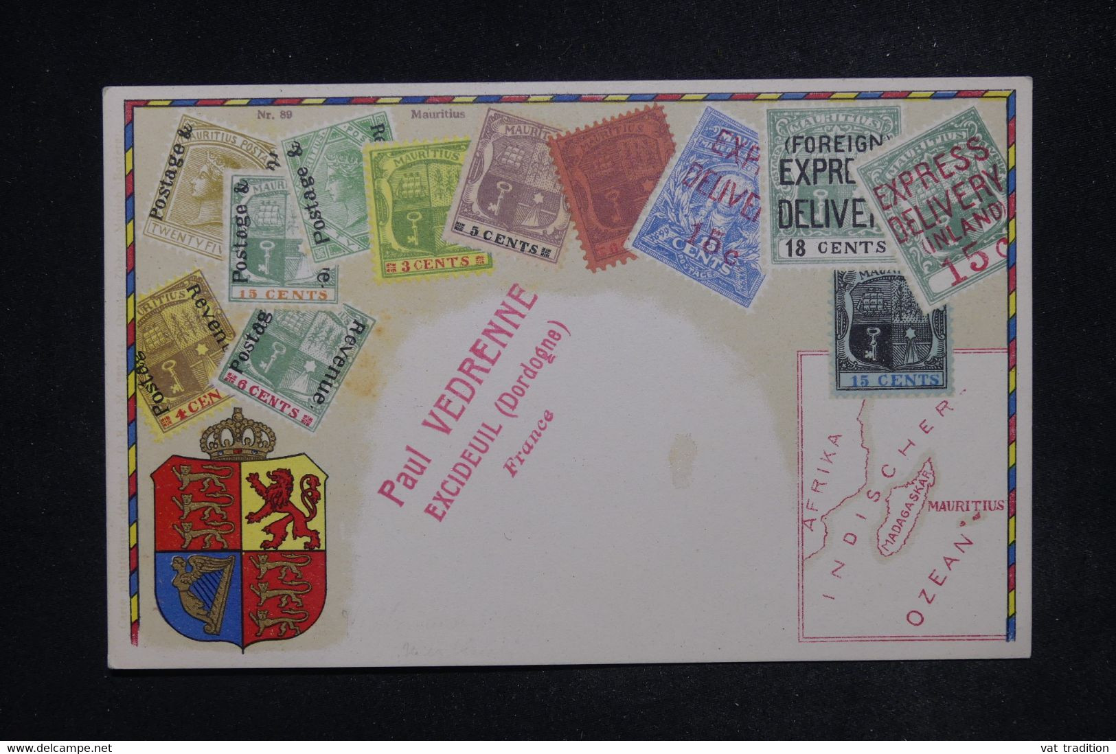 PHILATÉLIE - Carte Postale Représentant Des Timbres De L 'Île Maurice - L 121934 - Timbres (représentations)