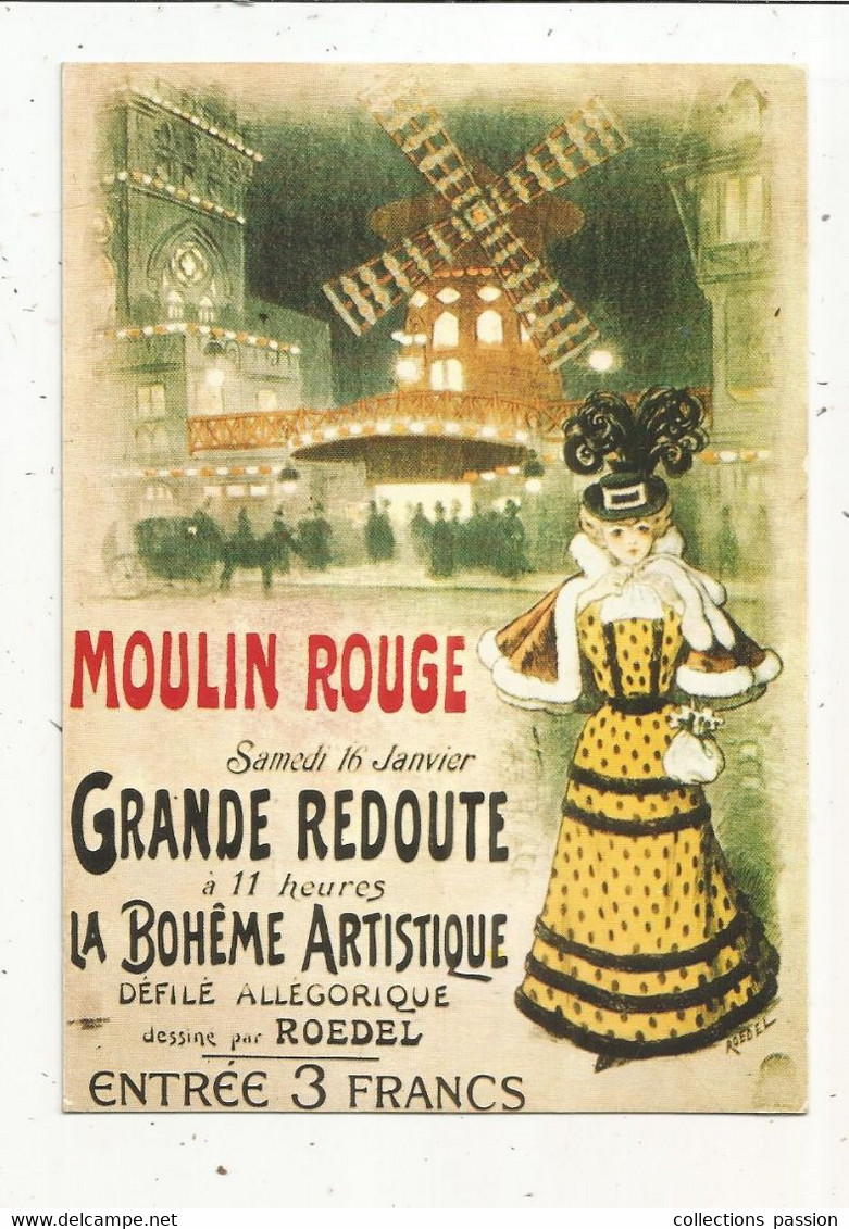 Cp , Spectacle , Cabaret , MOULIN ROUGE , Affiche , Ed. Nugeron N° 13 , écrite - Cabaret