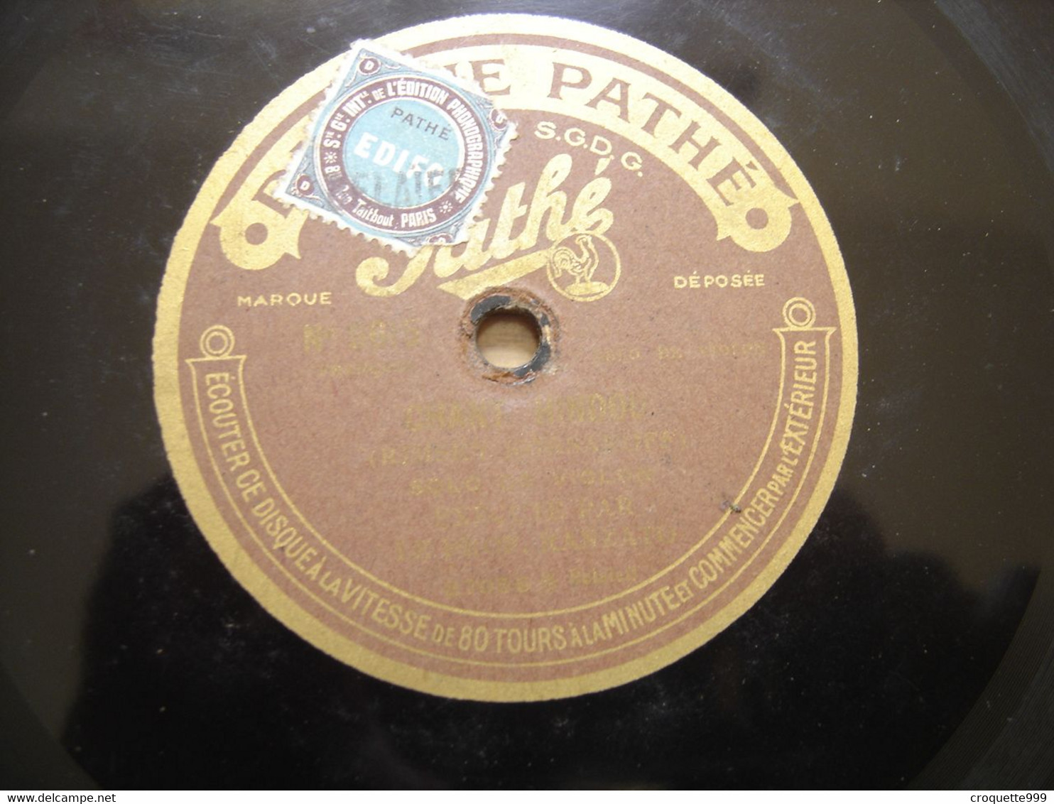 Disque 78T 29Cm PATHE SCHUMANN Reverie Chant Hindou - 78 Rpm - Schellackplatten