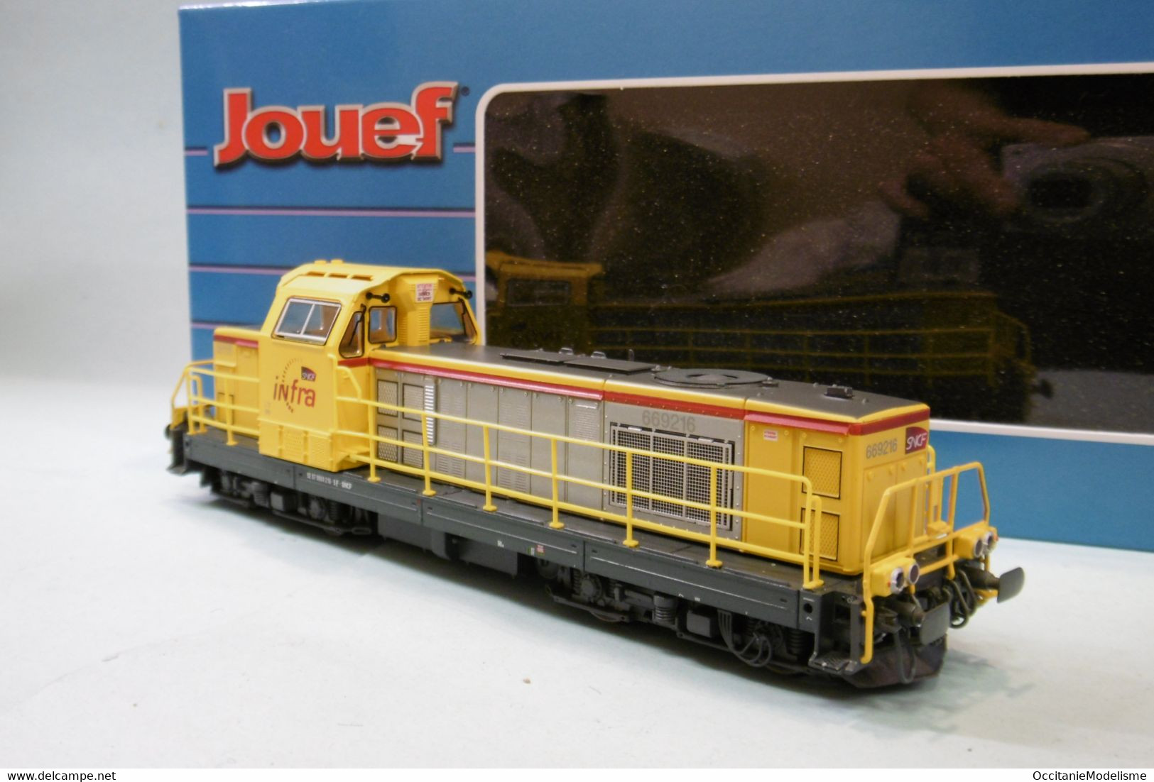 Jouef - Locomotive DIESEL BB 669126 69000 SNCF INFRA Jaunes ép. VI DCC Sound Réf. HJ2393S Neuf HO 1/87 - Locomotives