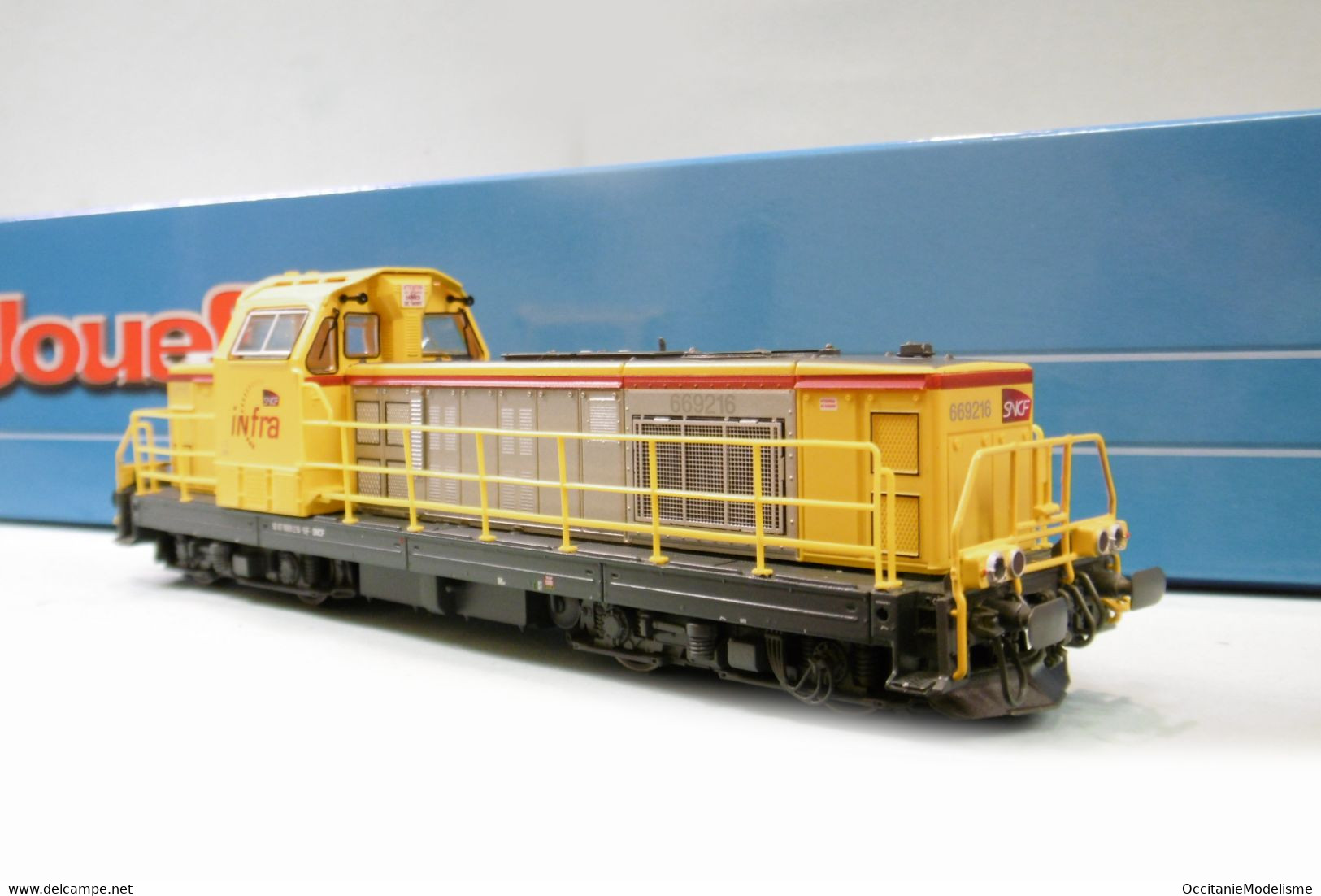 Jouef - Locomotive DIESEL BB 669126 69000 SNCF INFRA Jaunes ép. VI DCC Sound Réf. HJ2393S Neuf HO 1/87 - Locomotives