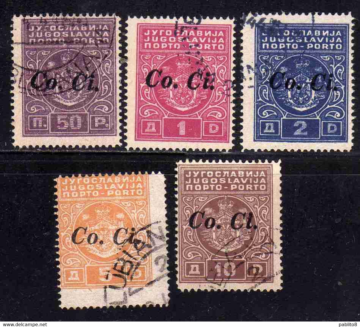 LUBIANA 1941 SEGNATASSE Co. Ci. TAX POSTAGE DUE TASSE TAXE SERIE COMPLETA COMPLETE SET USATA USED OBLITERE' - Lubiana