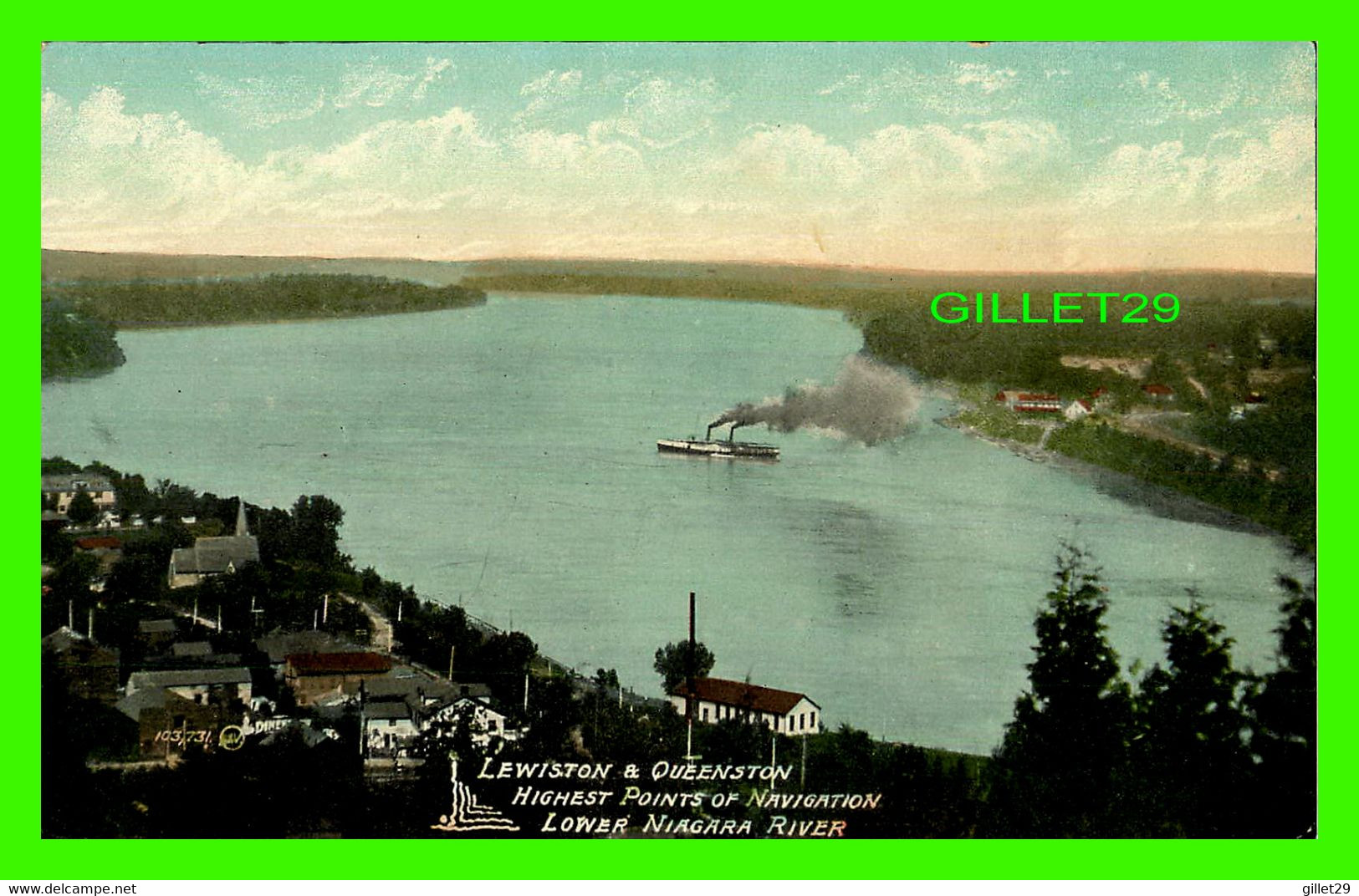 LEWISTON, ME - QUEENSTON & LEWISTON HIGHEST POINTS OF NAVIGATION LOWER NIAGARA RIVER - THE VALENTOINE & SONS - - Lewiston