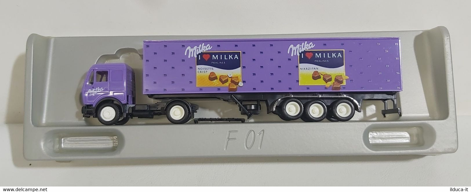 I105818 ALBEDO 1/87 - Mercedes Camion Truck Cioccolato Milka - Camiones, Buses Y Construcción