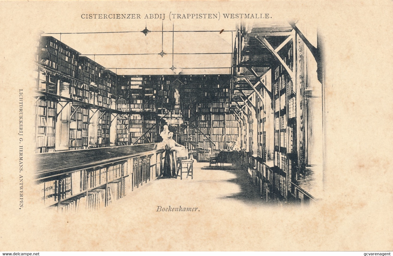 WESTMALLE  CISTERCIENZER ABDIJ =   BOEKENKAMER         2 SCANS - Malle