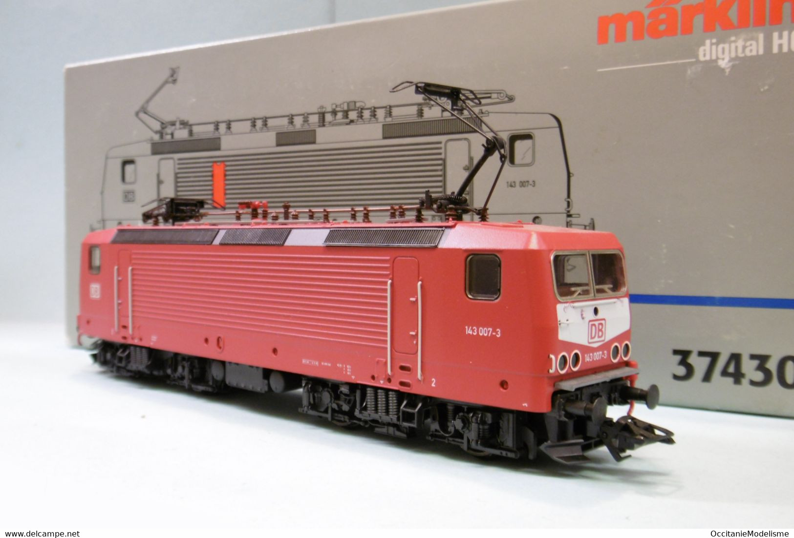 Märklin 3 Rails - Locomotive électrique BR 143 007-3 DB ép. IV / V Delta Digital Réf. 37430 BO HO 1/87 - Locomotives