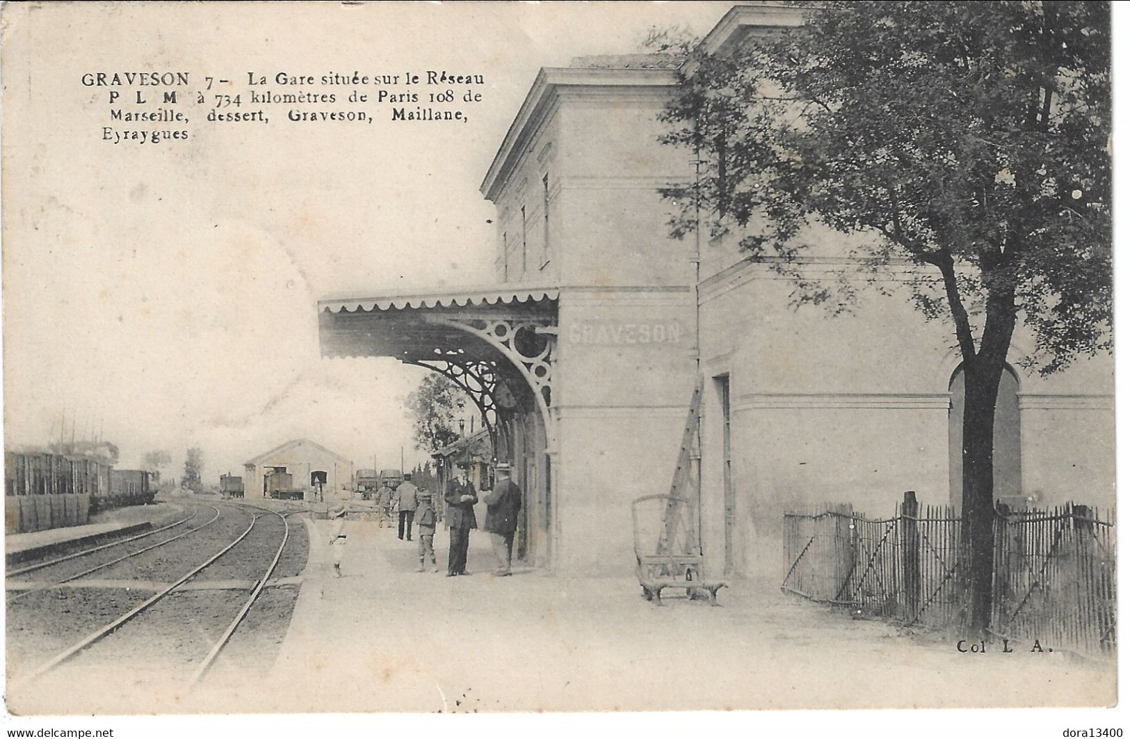 CPA13- GRAVESON- La Gare Située Sur Le Réseau P L M - Altri & Non Classificati