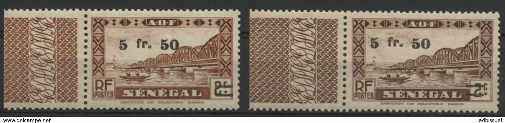 SENEGAL N°192 (x2) NEUFS SANS CHARNIERE ** (MNH) DEUX NUANCES DIFFERENTES. TB - Unused Stamps