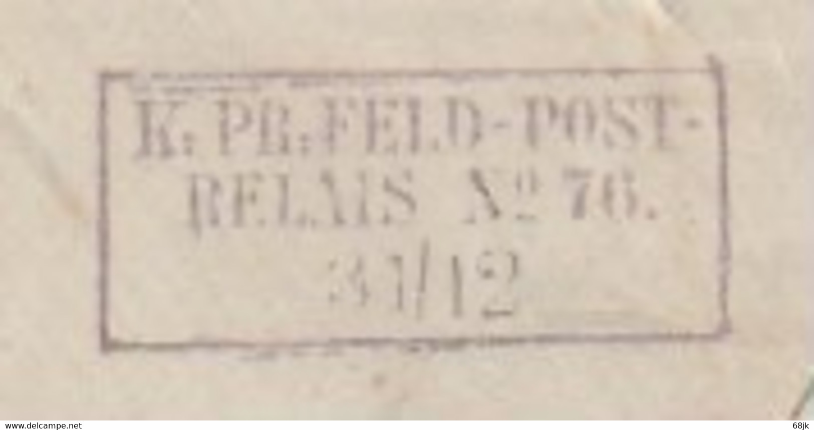 561p - Feldpost Relais N° 76 = LAON Pour CRECY SUR SERRE Aisne - 31 Décembre 70 - Sur 10 Ctes Alsace -Taxe 2 Décimes - - Guerre De 1870