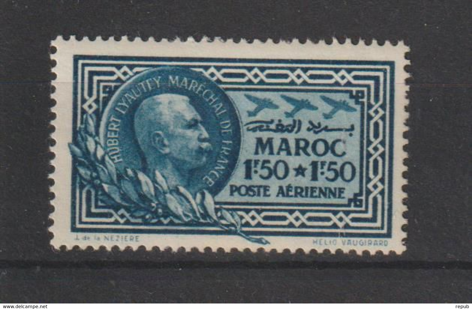 Maroc 1935 Maréchal Lyautey PA 40 * Charnière MH - Luftpost