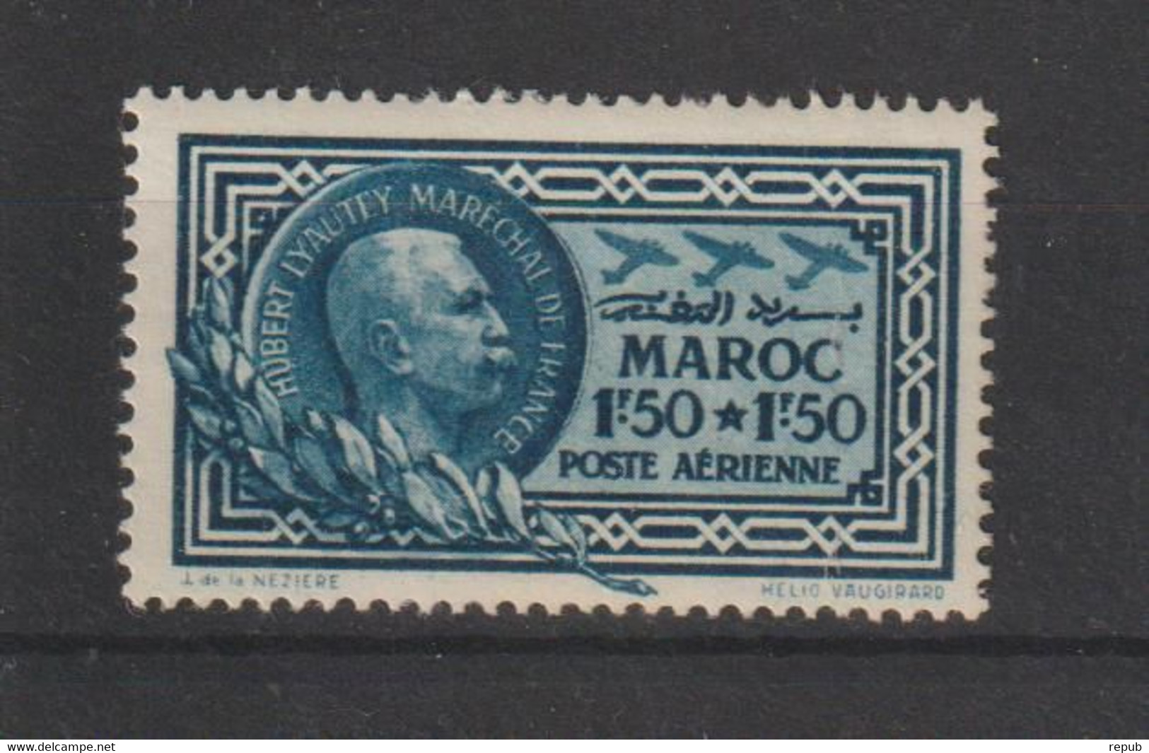 Maroc 1935 Maréchal Lyautey PA 40 * Charnière MH - Poste Aérienne