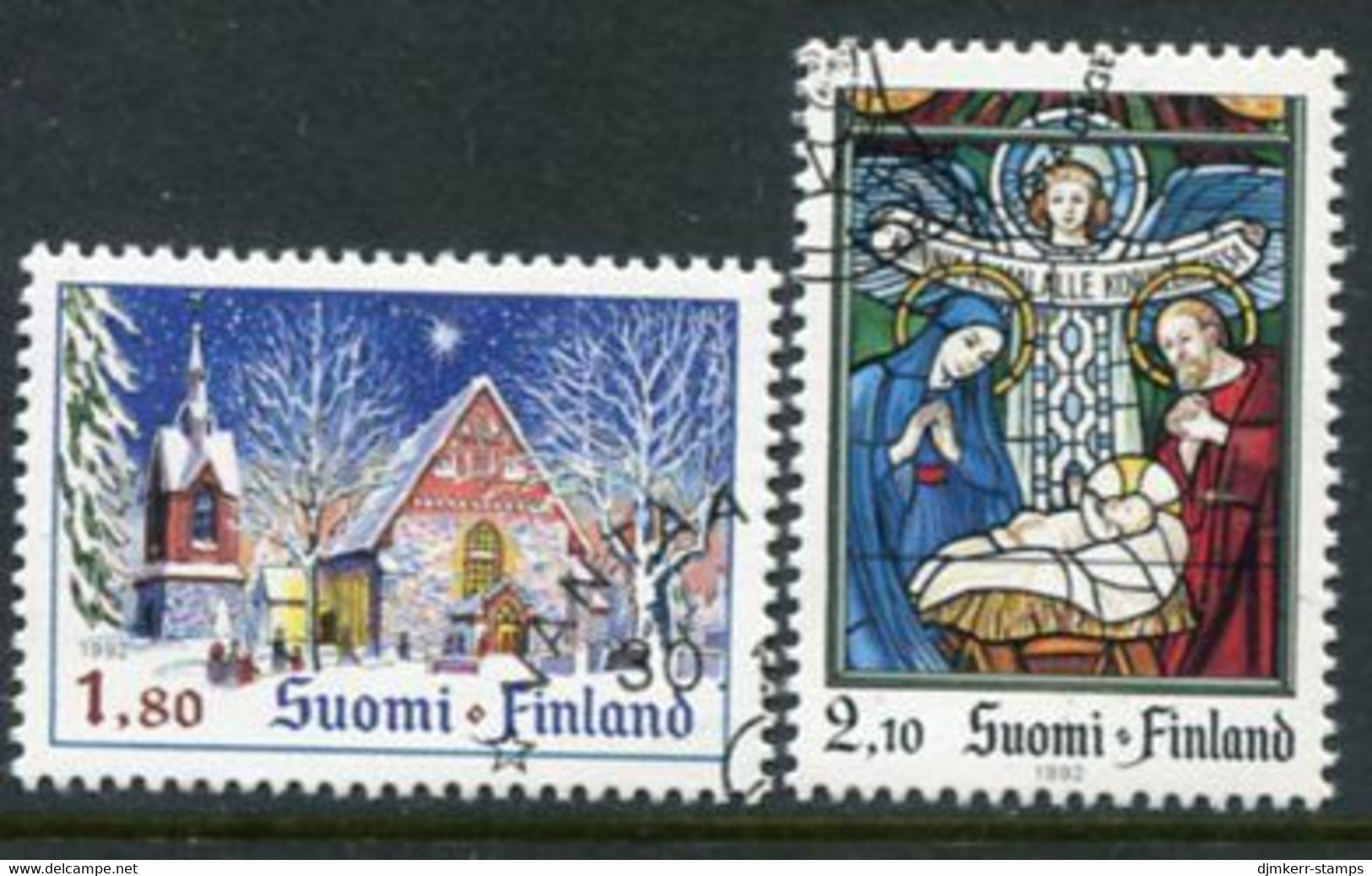 FINLAND 1992 Christmas Used.  Michel 1195-96 - Used Stamps