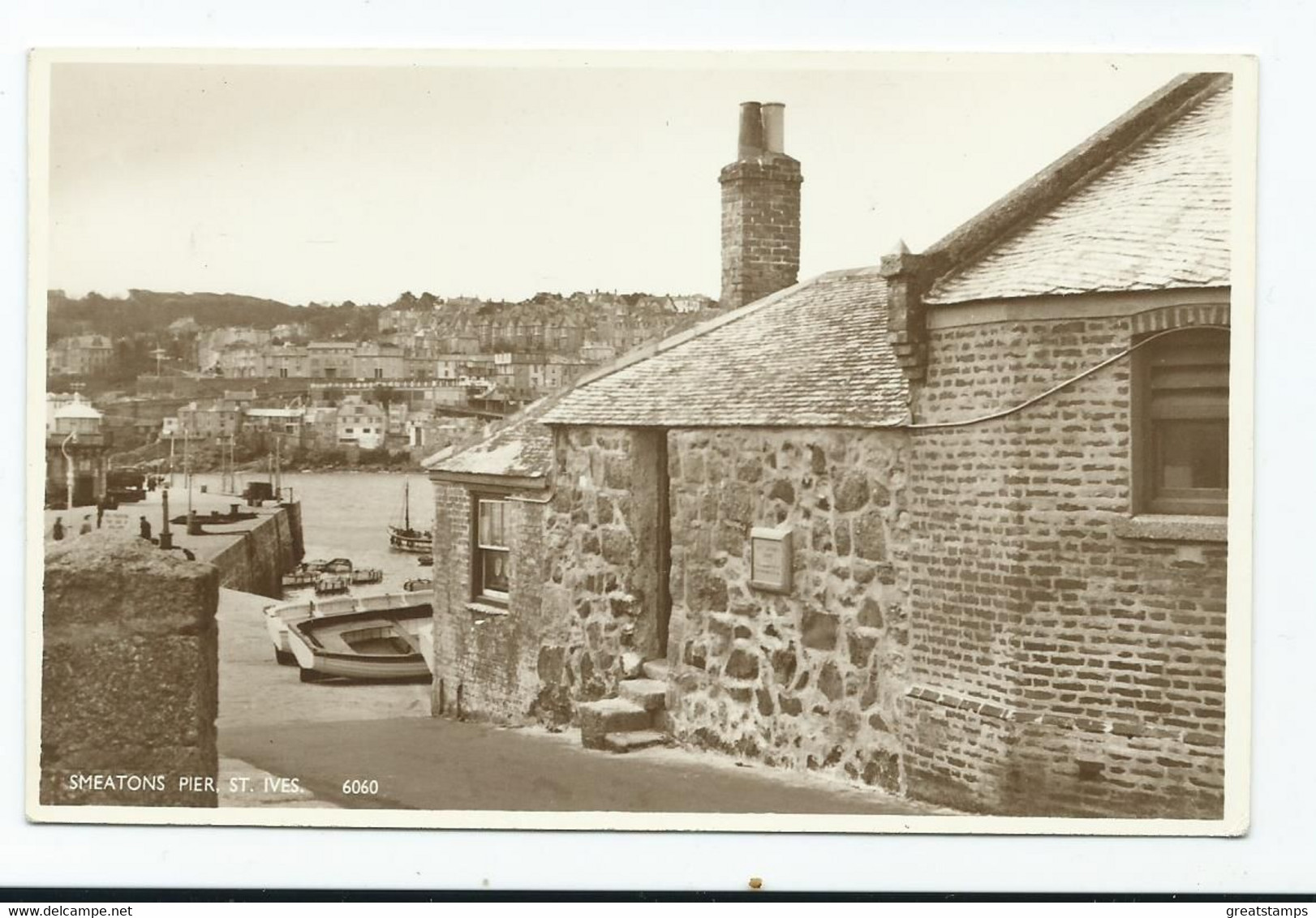 Cornwall Postcard St.ives Rpsmeaton's Pier Rp - St.Ives