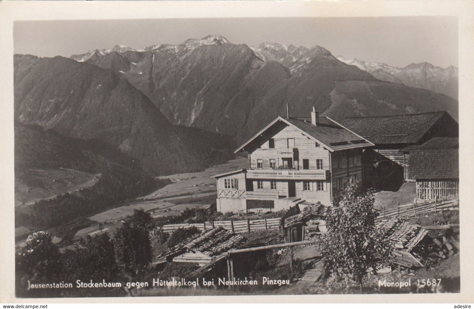 NEUKIRCHEN (Salzburg) - Jausenstation Stockenbaum, Foto-Karte Gel.1932 - Neukirchen Am Grossvenediger