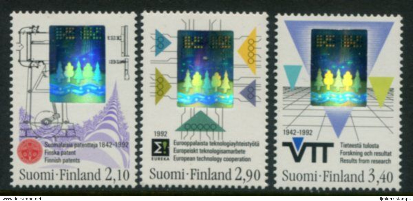 FINLAND 1992 Technical Anniversaires MNH / **.  Michel 1175-77 - Ungebraucht