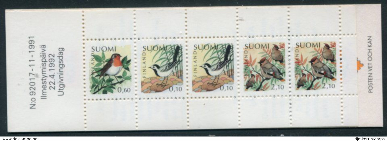FINLAND 1992 Birds Booklet MNH / **.  Michel 1172-74 - Unused Stamps