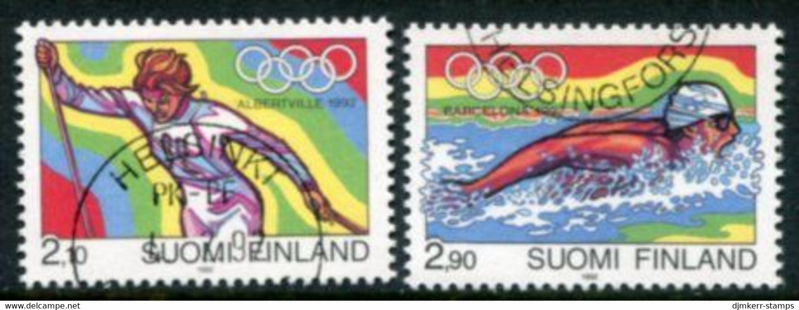 FINLAND 1992 Olympic Games Used.  Michel 1161-62 - Oblitérés