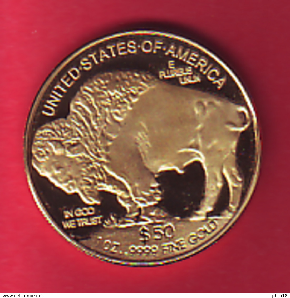 2007 - 50 Dollar One OZ .999 Fine Gold Indien Buffalo Coin Copy Cet Article Est Peut Etre Plaqué Or Unitrd States Liber - Non Classificati