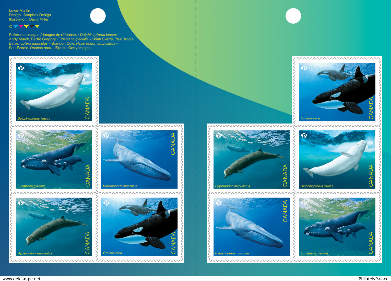 CANADA 2022 New ** Endangered Whales: Marine Mammals, Fauna, Booklet Of 10 Mint MNH  (**) - Unused Stamps