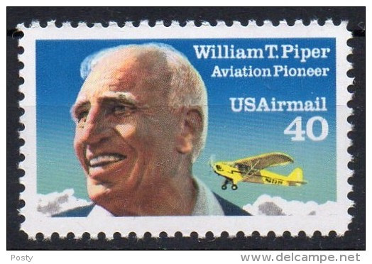 ETATS-UNIS - USA - WILLIAM T.PIPER - AVION - PLANE - USAIRMAIL - 40ç - 1991 - - 3b. 1961-... Neufs