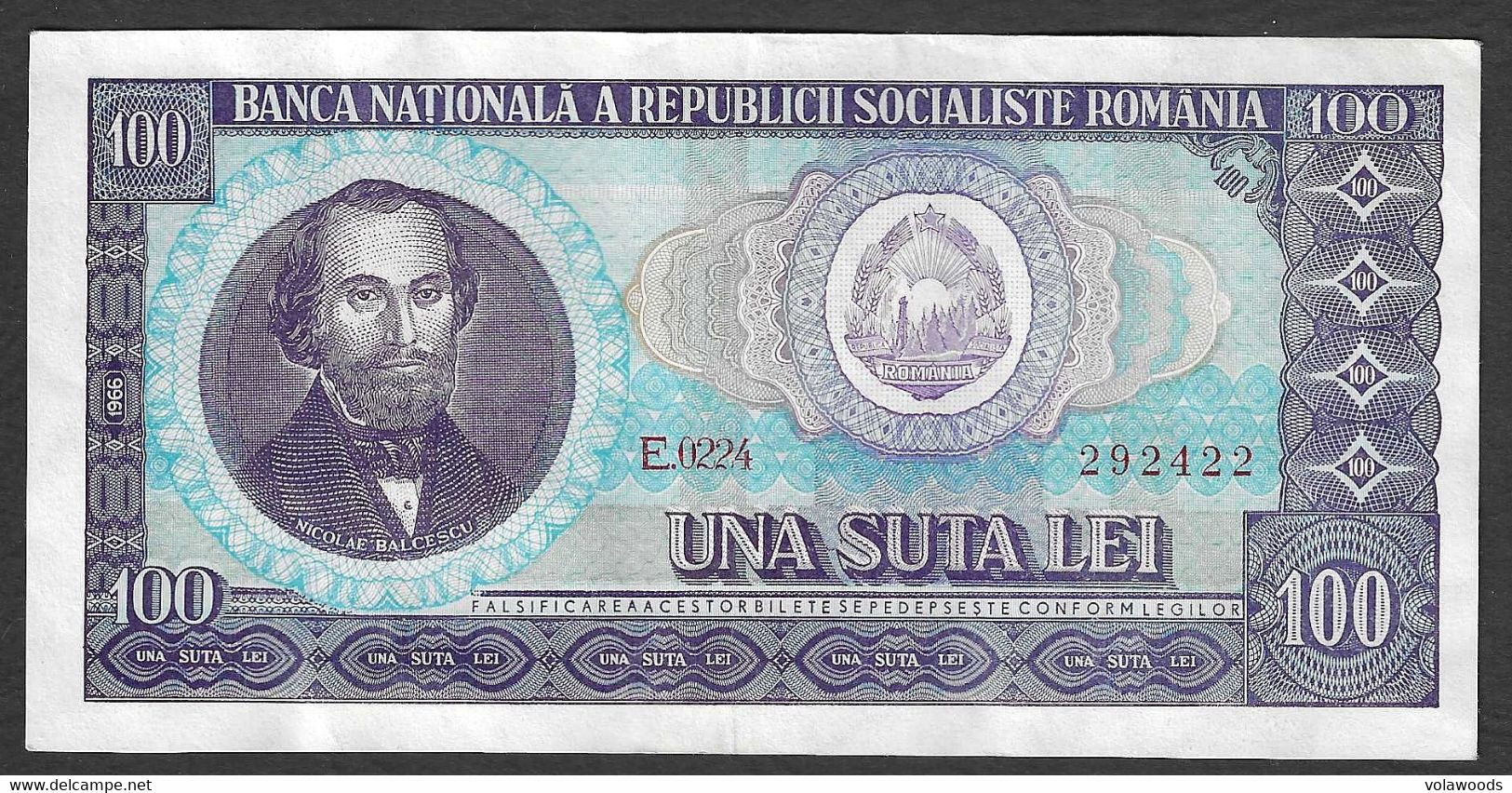 Romania - Banconota Non Circolata AUNC Da 100 Lei P-97a - 1966 #19 - Roumanie