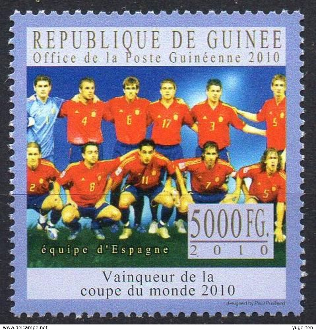 GUINEA 2010 - 1v - MNH -  Spain Team Football Player Fußball Fútbol Soccer Calcio Voetbal Futebol España - 2010 – South Africa