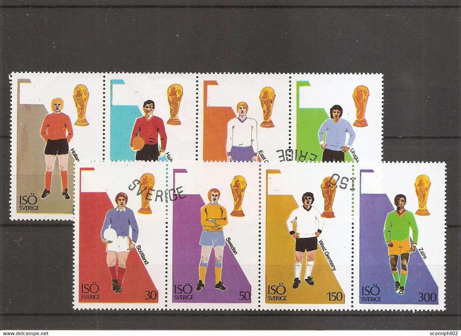 Football ( Série Complète De 8 Timbres Privés Oblitérés De ISO à Voir) - Usati