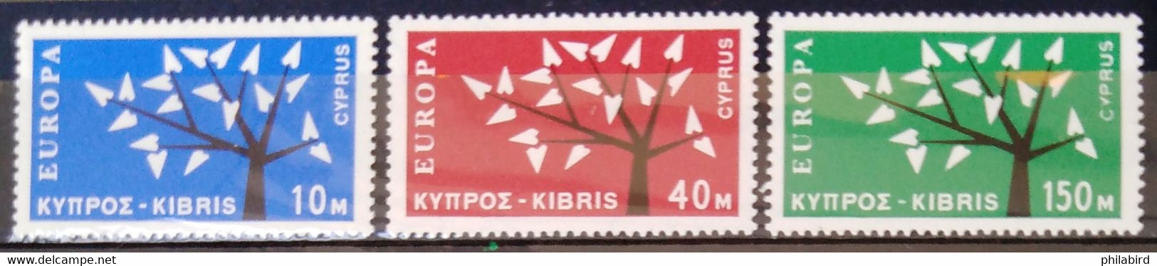 EUROPA 1962 - CHYPRE                   N° 207/209                       NEUF** - 1962