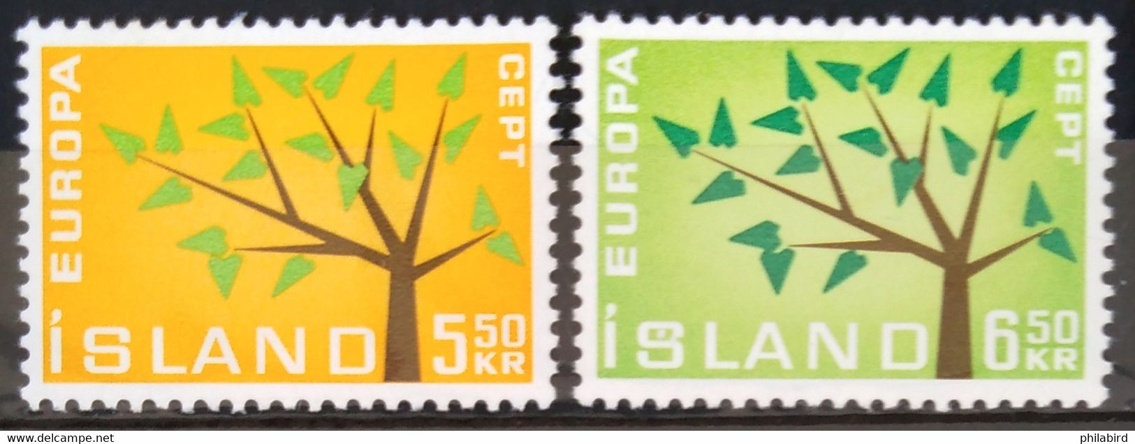 EUROPA 1962 - ISLANDE                   N° 319/320                       NEUF** - 1962