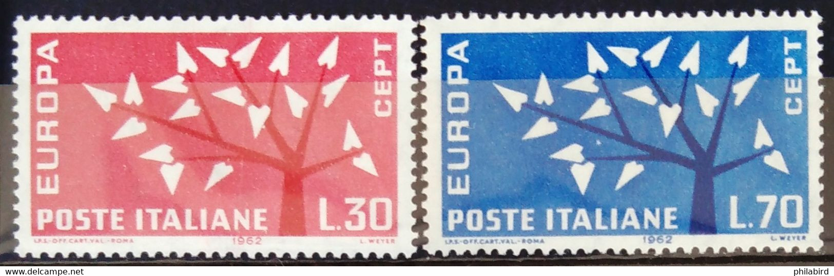 EUROPA 1962 - ITALIE                   N° 873 (*) / 874 (**) - 1962