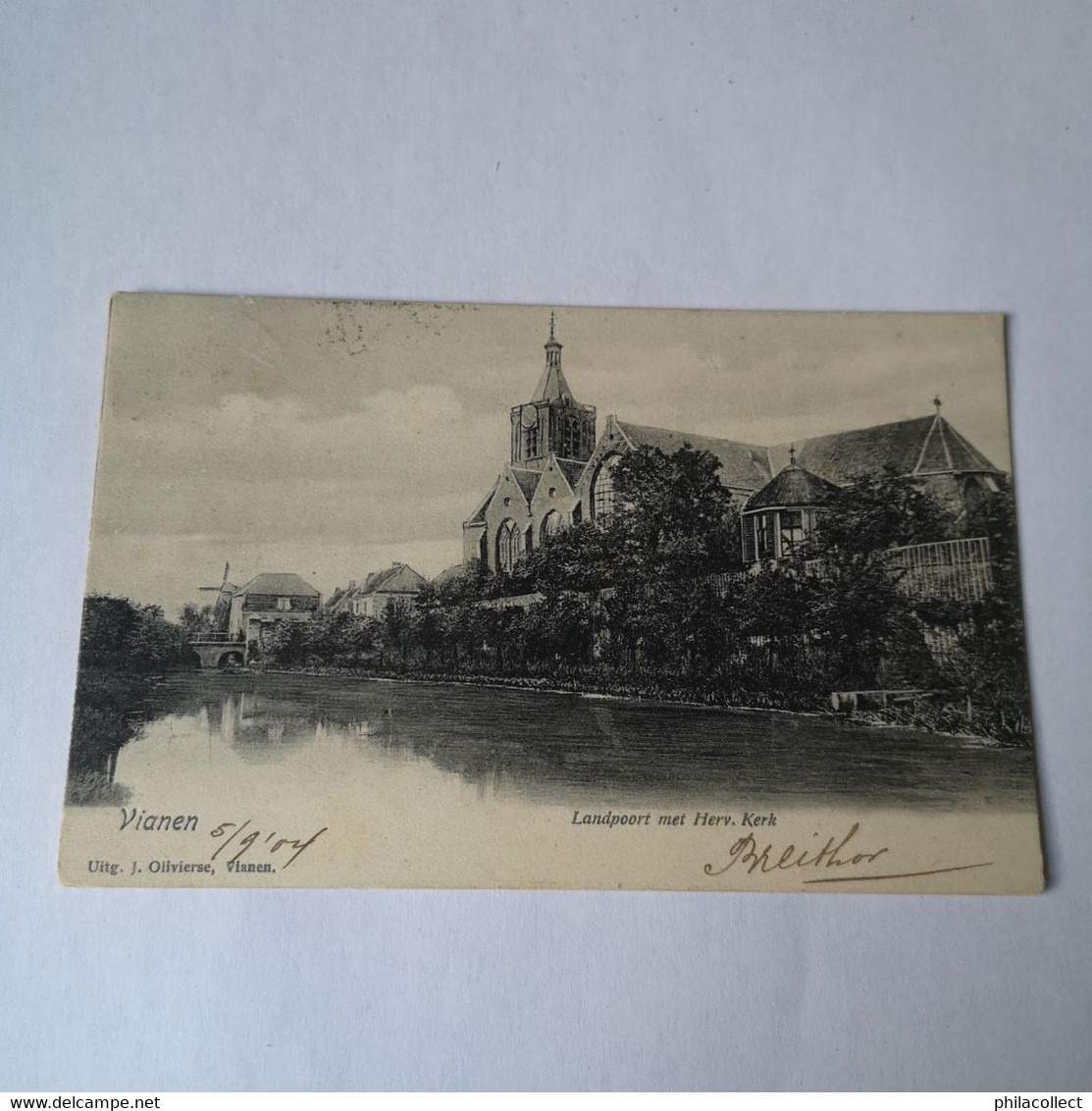 Vianen // Land Poort Met Herv. Kerk (Molen)1904 - Other & Unclassified