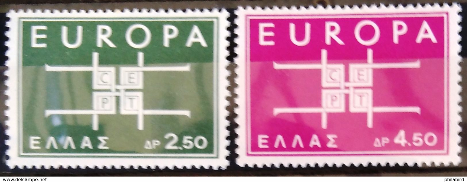 EUROPA 1963 - GRECE                   N° 799/800                        NEUF** - 1963