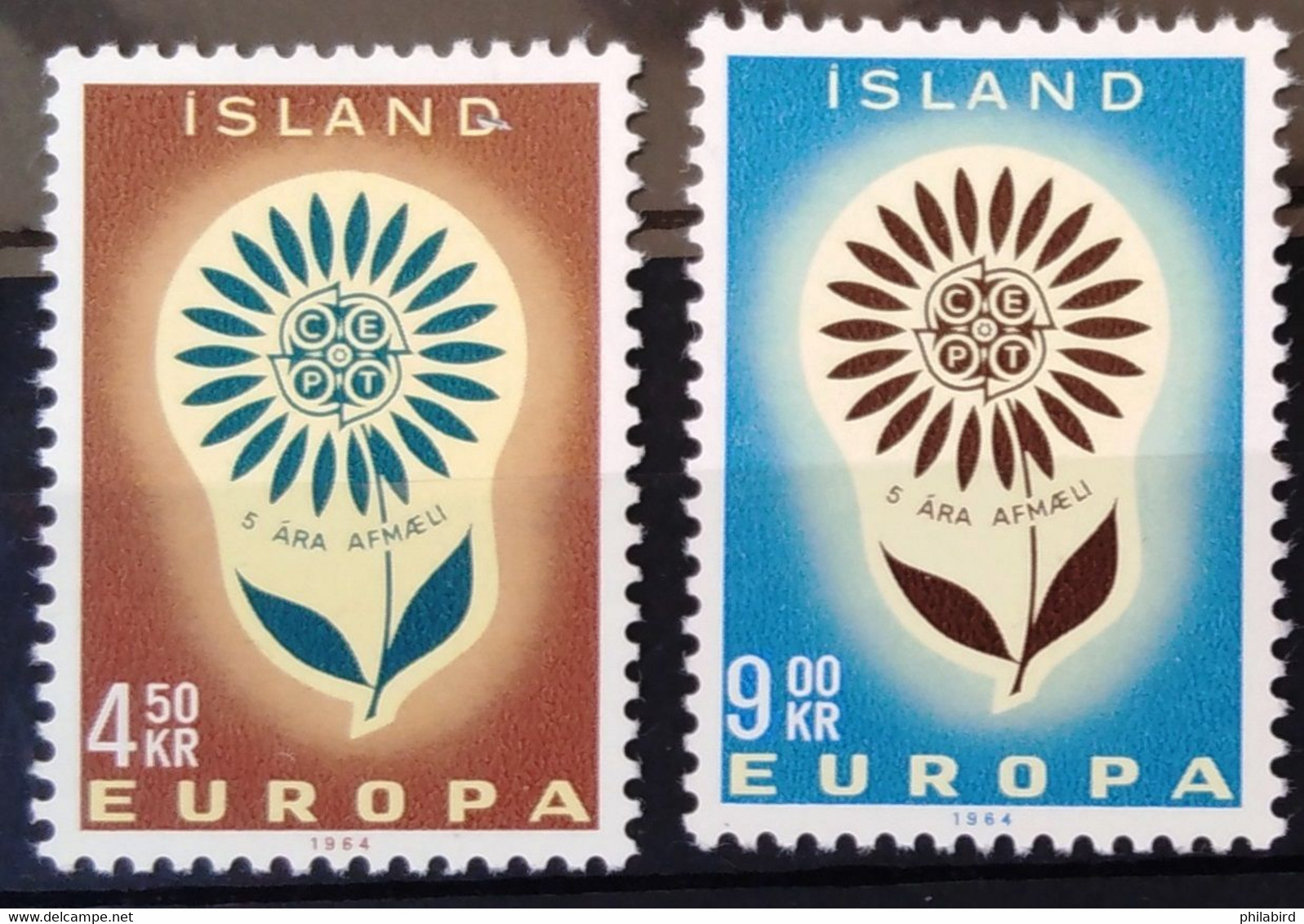 EUROPA 1964 - ISLANDE                 N° 340/341                        NEUF** - 1964