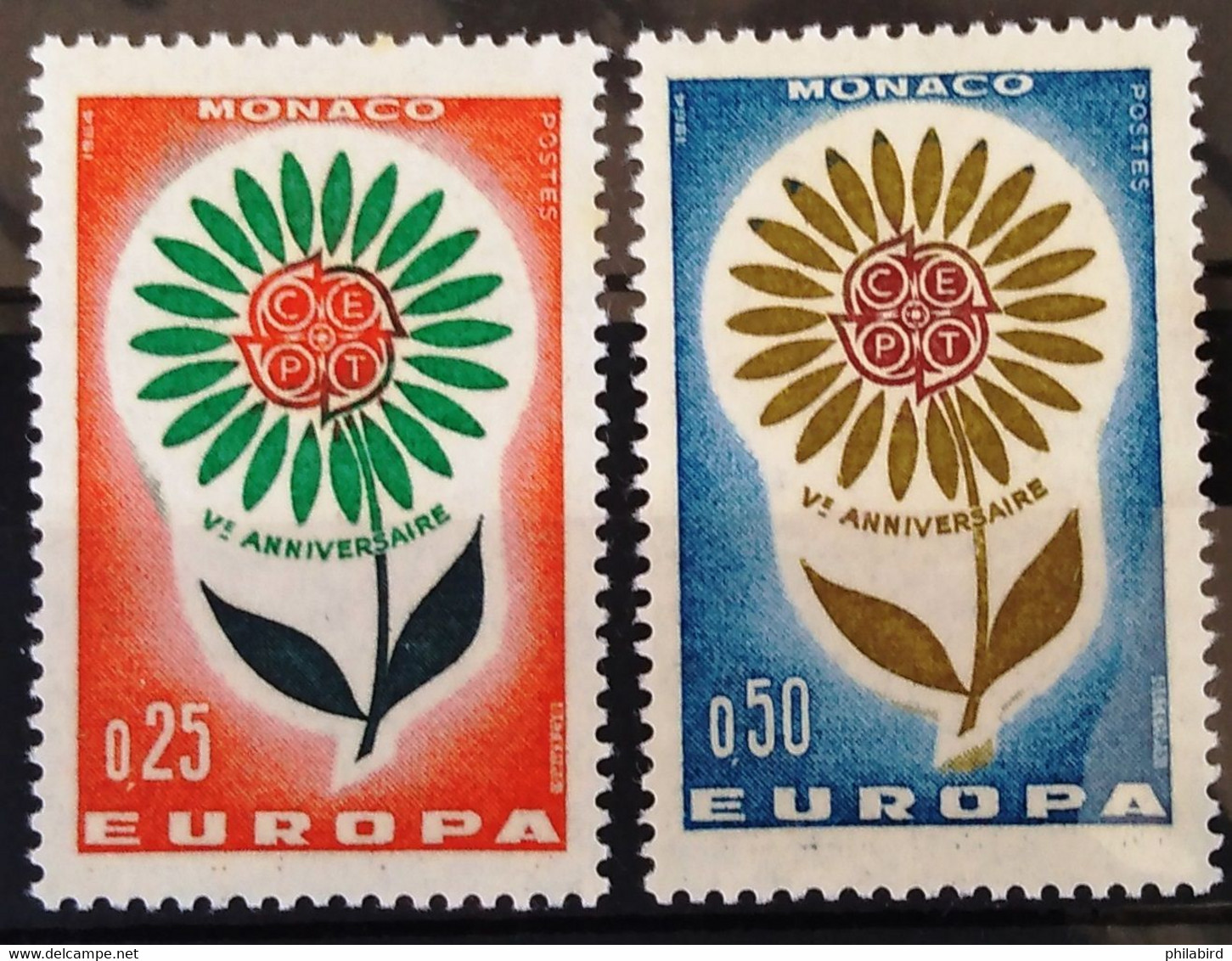 EUROPA 1964 - MONACO                N° 652 (**) / 653 (*) - 1964