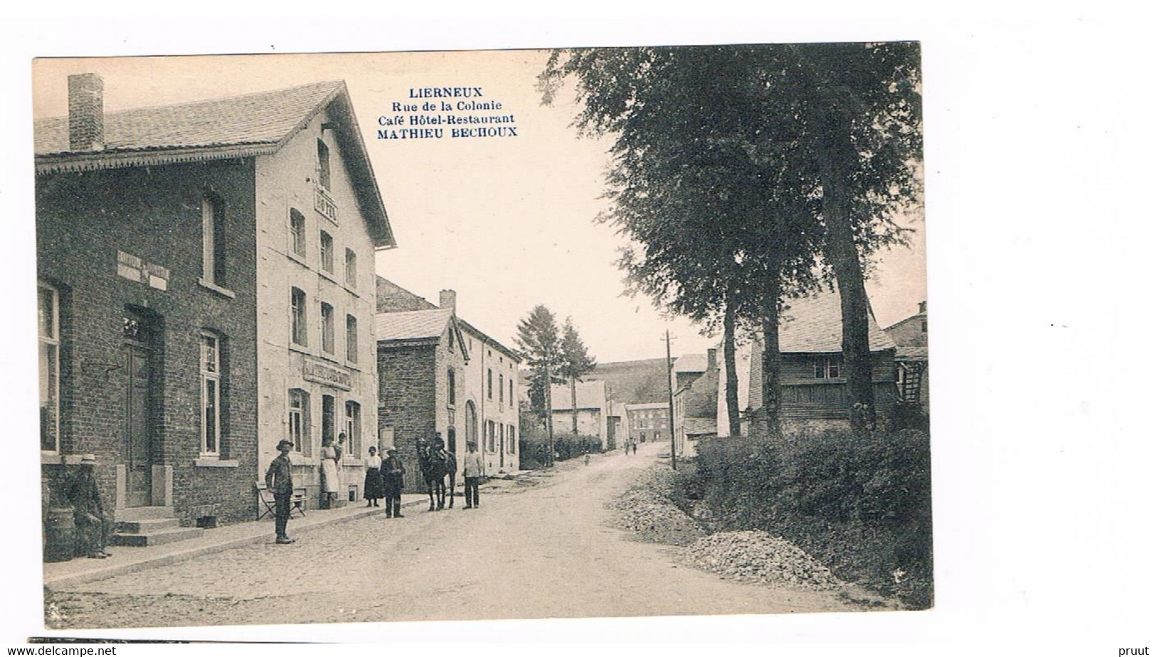 Lierneux  Rue De La Colonie. Café-Hôtel-Restaurant Mathieu Bechoux - Lierneux